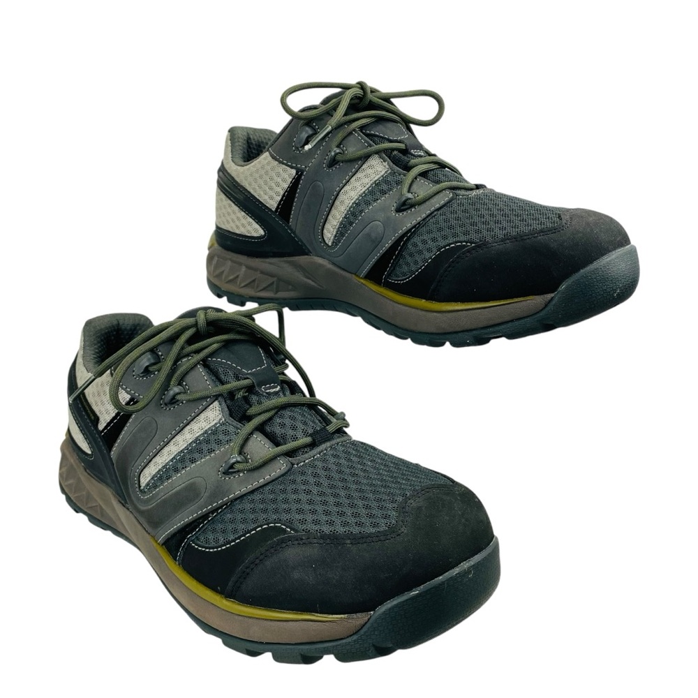Propet Leather Sneakers Mens 11.5 M (D) Dark Grey Athletic Shoes Lace Up MOA002S